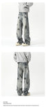 Autumn Jeans Men's New Denim Pants wash jeans New Fashion High Quality Washed Male Jeans Loose Wide Leg Trousers Straight