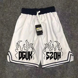 2025 New American Shorts Basketball Letter Print Boy Korean Streetwear Summer Half Pants Loose Casual Sports Shorts Aesthetic