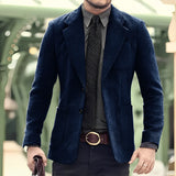 Men's Blazer 2 Button Classic Herringbone Jacket Steampunk Style Outerwear Winter Youth Clothes Suit for Men