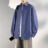 Plaid Shirts for Men Student shirt 2025 Youth workwear Mens Calssic long shirt Spring Korean Clothes casual Streetwear