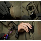 Military Waterproof Jacket Men's jacket Outdoor Soft Shell Fleece Women's Windproof Breathable Thermal Hooded