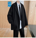 Men Blazers Loose Handsome Temper Fashion Students All-match Мужские Пиджаки Coats Male Outwear Suit Creativity Vintage Concise