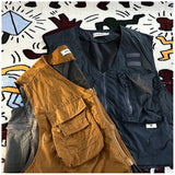 American Outdoor Multi-function Short Vest Jacket Basic Commuting Versatile Vest Cityboy Workwear Waistcoat Aesthetic Urban Chic