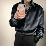 Spring And Autumn New High-Quality Shiny Long-Sleeved Gold Velvet Shirt Unisex Fashionable Temperament Casual Shirt Jacket