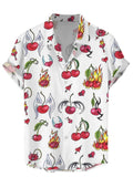 Men's Shirt Tropical plants pattern 3D Print Tops Summer Casual Holiday shirt New Button Lapel Short Sleeves Unisex Clothing