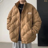 New American winter trend cardigan jacket for men and women loose fitting stand up collar warm and personalized casual top y2k