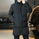 Winter Hooded Jackets New Male Down Coats Thicker Warm Parkas Slim Fit Jackets Casual Long Cotton Jackets Outwear Winter Coats
