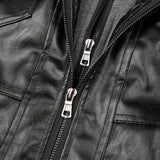 Slim Fit Lapel PU Jackets Autumn Anti-wind Leather Coat Male Motorcycle Leather Jackets Man Casual Fashion Motorcycle Coat
