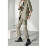 Autumn Men's Clothing Light Luxury Business Leisure Suit Jacket Set Streetwear Elegant Korean Popular Clothes Slim Pants Suit