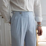 High-quality Harajuku Slim Fit Men's Pants Trendy Brand Draped Suit Casual Trousers Smooths Your Silhouette Small Feet
