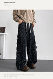 Cargo jean pants Men Wide Leg DenimLoose Straight Baggy Men's Jeans hip hop Streetwear Skateboard Neutral denim Trousers