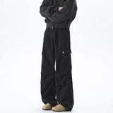 Vintage Tie dye Men's Baggy Denim Trousers White New Streetwear Wide Leg Loose Denim Pants Fashion Straight Gargo Pants