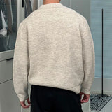 New British Retro Men Polo Neck Sweater Light Luxury Knit Loose Long Sleeve Pullover Casual Solid Color Premium Knitwear M-3XL
