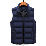 Casual Coat Men down Cotton Warm Thicken Waistcoat thick gilet Men Vest Windproof Vest Men Jacket Sleeveless Vest Winter Jacket