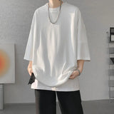 men t shirts Summer Men's White Cool T-shirts Women Oversized 5XL Korean Style Loose Striped T-shirt Casual T-Shirt Male
