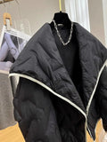 Design-sensing Niche Parkas Unisex Lapel Cotton Coat Women Korean Autumn Winter Light Short Trendy High-end Jacket Aesthetic