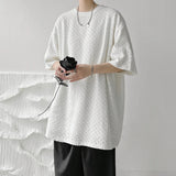 New Summer Men's Ripped Hole T Shirt Fashion T Shirt Mens Oversized Hip Hop Short Sleeve Mens Streetwear Casual Top Tees