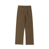 Brown Suit Pants Men Fashion Society Mens Black Dress Pants Korean Casual Straight Pants Mens Office Formal Trousers Plus Size