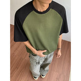 Summer Short Sleeved T-shirt Men Fashion White Casual T Shirt Men Streetwear Korean Pleated T Shirt Mens Top Large Size 4XL