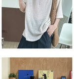 Street Punk Shirt Off-shoulder Hollow T-shirt American 2025 New High-end Style Fashionable Casual Loose Short Sleeves