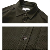 Hong Kong Tooling Shirt Autumn Shirt Coats Men's Loose Casual Cotton Cargo Shirts Fat Man Plus Size Japanese Retro Streetwear