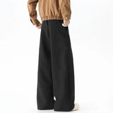Beige Suit Pants Men Oversized Fashion Society Mens Black Dress Pants Korean Loose Wide Leg Pants Mens Office Formal Trousers