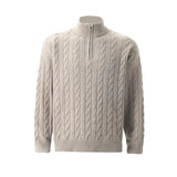 Winter Sweater Men Warm Fashion Casual Zipper Knitted Pullover Men Korean Loose Long Sleeved Sweater Mens Jumper Clothes M-2XL