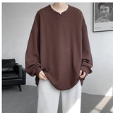 High Quality Texture Long Sleeve T shirt For Men Spring Autumn Casual Mens T-shirts Male Tops Classic Clothes Men's T-Shirts