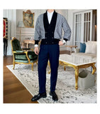 Light Mature Style Autumn Winter New Cardigan Men British Retro College Style Knitted Jacket Contrasting Suit Collar Sweater