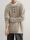 Pullovers Men Ulzzang Minimalist Cozy Warm Vintage Sweaters Lazy Style Handsome Autumn Winter Fashion High Street