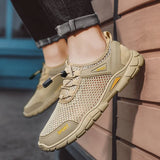 Fashionable casual shoes, plus-size casual mesh breathable shoes, lightweight, versatile and durable sandals, men's beach shoes