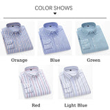 Brand Spring Long Sleeves Shirts Mens 100% Cotton Striped Business Shirts for Men Daily Formal Work Tops Man