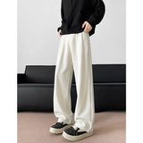Black Suit Pants Men Fashion Society Mens White Dress Pants Korean Casual Straight Pants Mens Office Formal Trousers Large Size