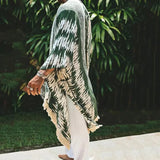 Summer Fashion Shawl Mens Print Long Windbreaker Cardigan Hawaiian Beach Sunscreen Cloak Casual Loose Cape Coat For Men Tops