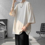 men t shirts Summer Men's White Cool T-shirts Women Oversized 5XL Korean Style Loose Striped T-shirt Casual T-Shirt Male