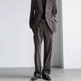 Men's Luxury Draped Baggy Suit Pants Casual Button-down Solid Color Straight Premium Elegant Dress Pants New