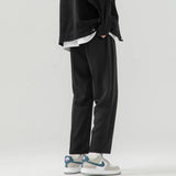 Summer Suit Pants Men Fashion Society Mens Black Dress Pants Korean Loose Straight Casual Pants Mens Office Formal Trousers