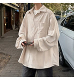2025 Autumn Winter New Mens Long Sleeve Casual Corduroy Shirt Square Collar Loose Fit Classic Fashion Trendy Outdoor Comfort
