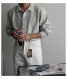 New Korean Luxury Men Cardigan Trendy Textured Long Sleeve Buttoned Korean Leisure Sweater Coats Premium Quality Knitwear M-3XL