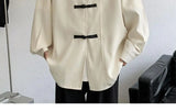 New Chinese Style Fold-button Shirt Men's Long-sleeved Hanfu Tang Suit Jacket Chinese Style Jacket Men's Fashion Tops Urban