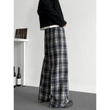 Summer Casual Pants Men Oversized Retro Plaid Pants Men Streetwear Hip-hop Loose Wide Leg Pants Mens Trousers Plus Size 5XL