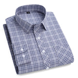 New Men's Plaid Shirts Long Sleeve Cotton Checked Shirt Formal Fashion Thin Soft Classic Basic Casual Male Clothing 6XL 5XL