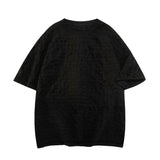 Summer Short Sleeved T-shirt Men Fashion Black White Casual T Shirt Men Streetwear Hip-hop Loose Checkered Tshirt Mens Top