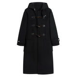 Newest Winter Men's Woolen Coat Long Style Double Breasted Overcoat Streetwear All-Match Trench Coat Black Coffee M-3XL