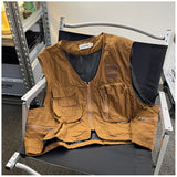 American Outdoor Multi-function Short Vest Jacket Basic Commuting Versatile Vest Cityboy Workwear Waistcoat Aesthetic Urban Chic