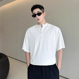 Soft Texture Male T-shirt Short Sleeved loose Fit Pullover Simple Solid Color Casual Male Top Summer New Fashion