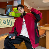Fashion Spring New Jackets Men Stand Collar Casual Patchwork Color Jacket Men Outwear Clothing Men's Loose Pilot Jacket
