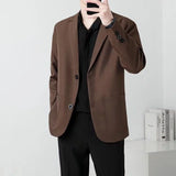 Spring Brown Black Blazer Men Slim Fit Fashion Social Mens Dress Jacket Business Formal Jacket Men Office Suit Jacket S-3XL