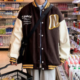 Jackets Men Fashion Patchwork Striped Teens Couples Baseball All-match Coats Harajuku High Street Designed Loose Outwear Ins