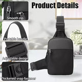Men Chest Bag Waterproof Oxford Mini Crossbody Bag Small Men's Shoulder Bag Zipper for Travel Workout Messenger Bag Chest Pack